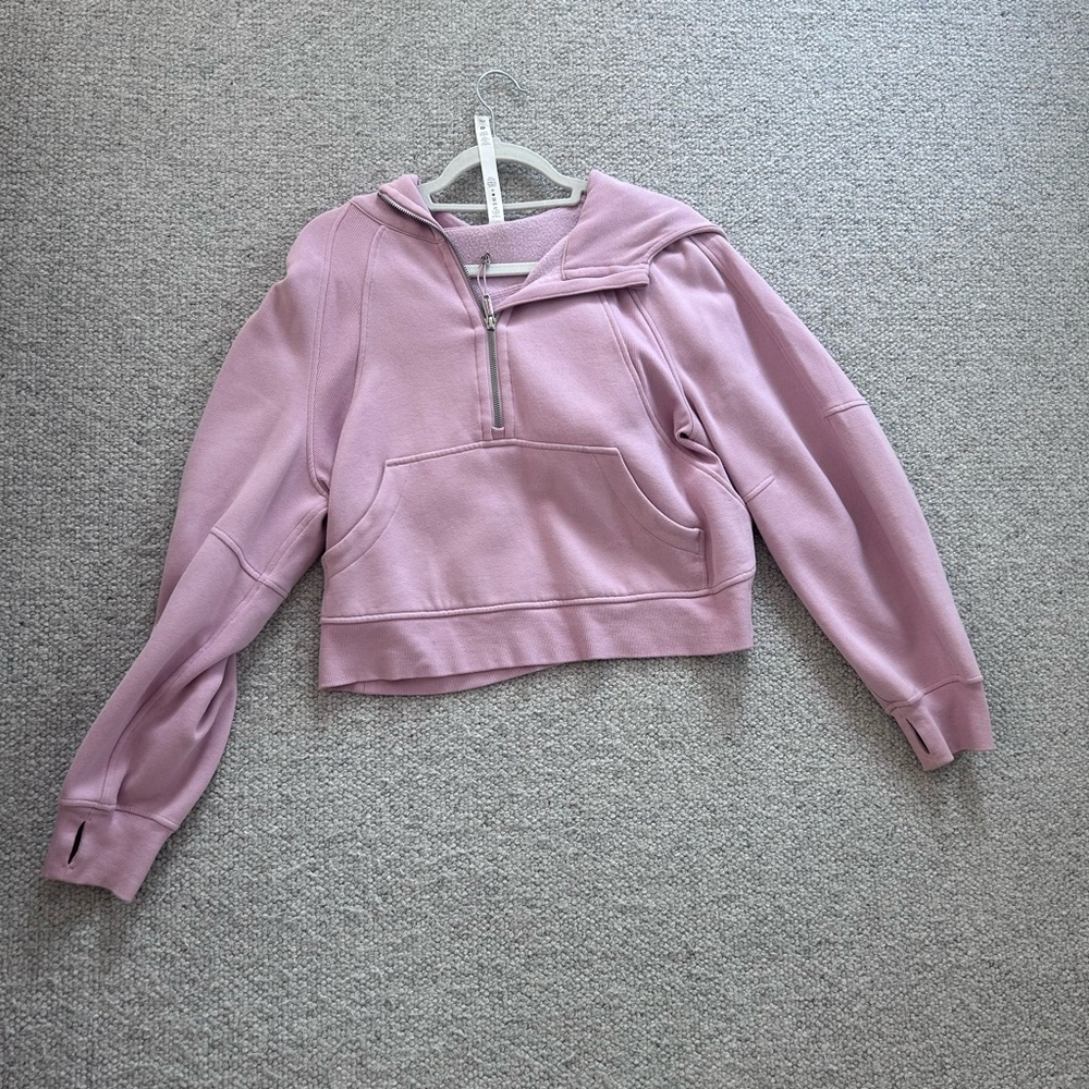 Lululemon Athletica Pink Cropped Oversized Sweatshirt